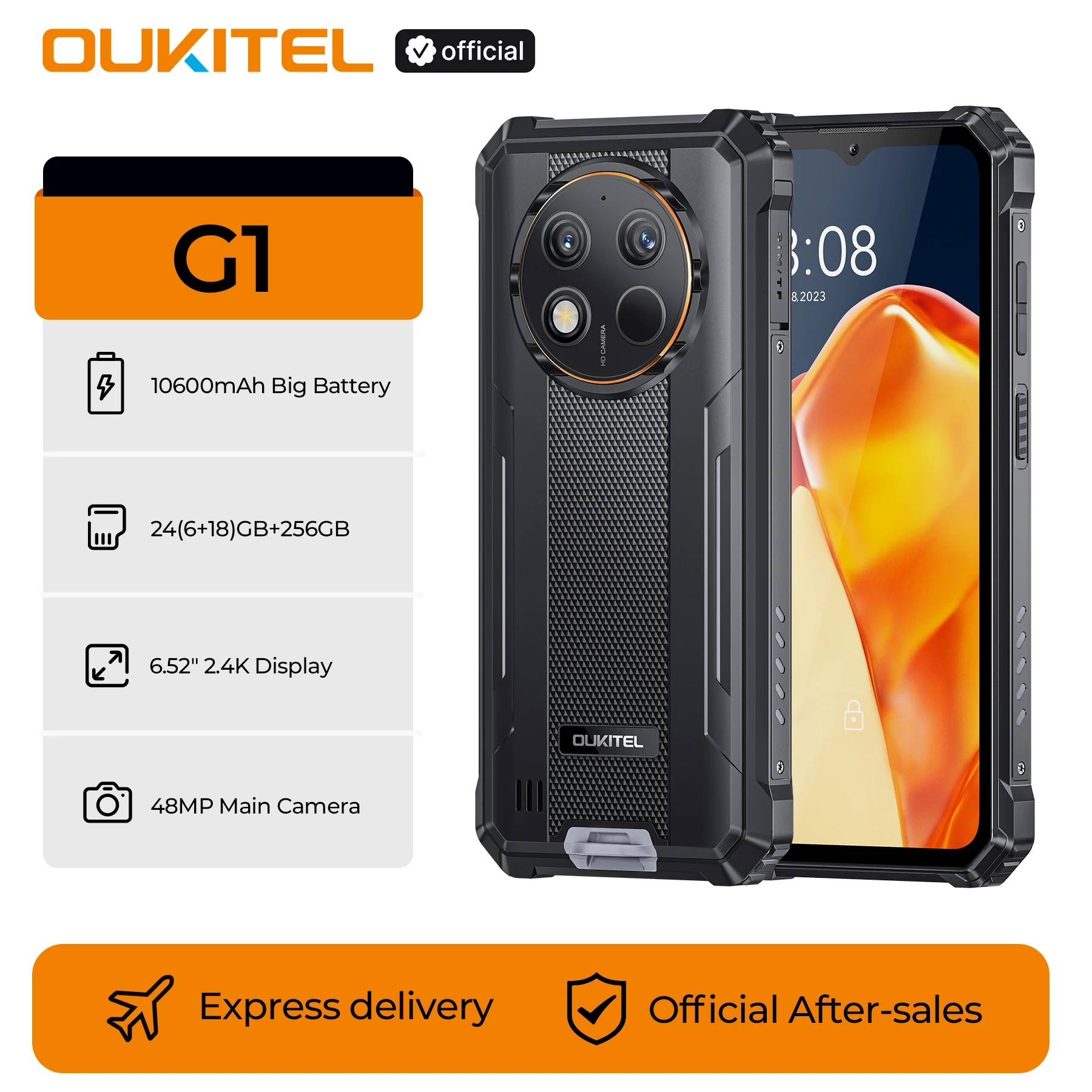 【брендовый +】прочный телефон oukitel g1 —24(6+18) гб+256 гб