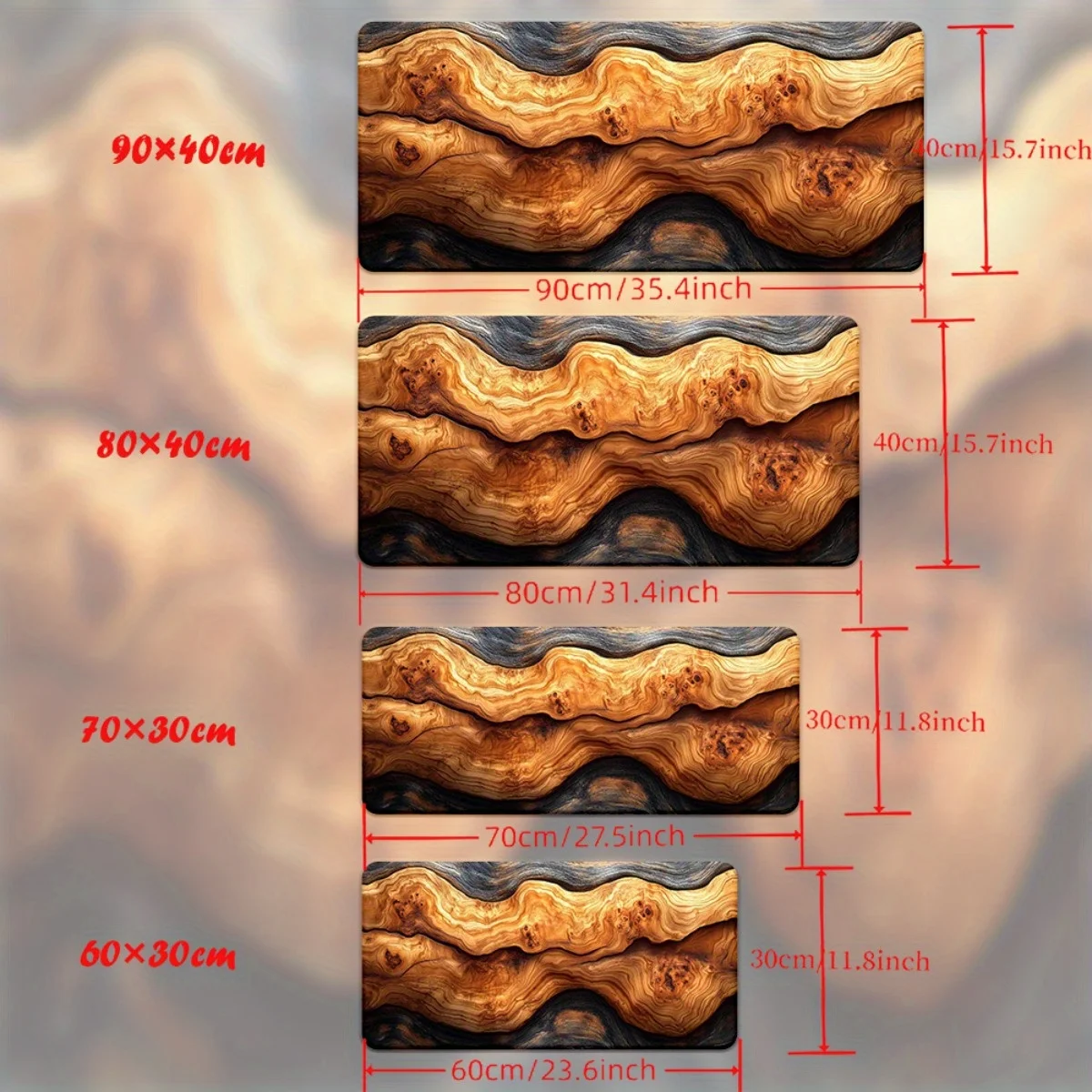 Коричневый коврик для мыши с рисунком - Фотография_4