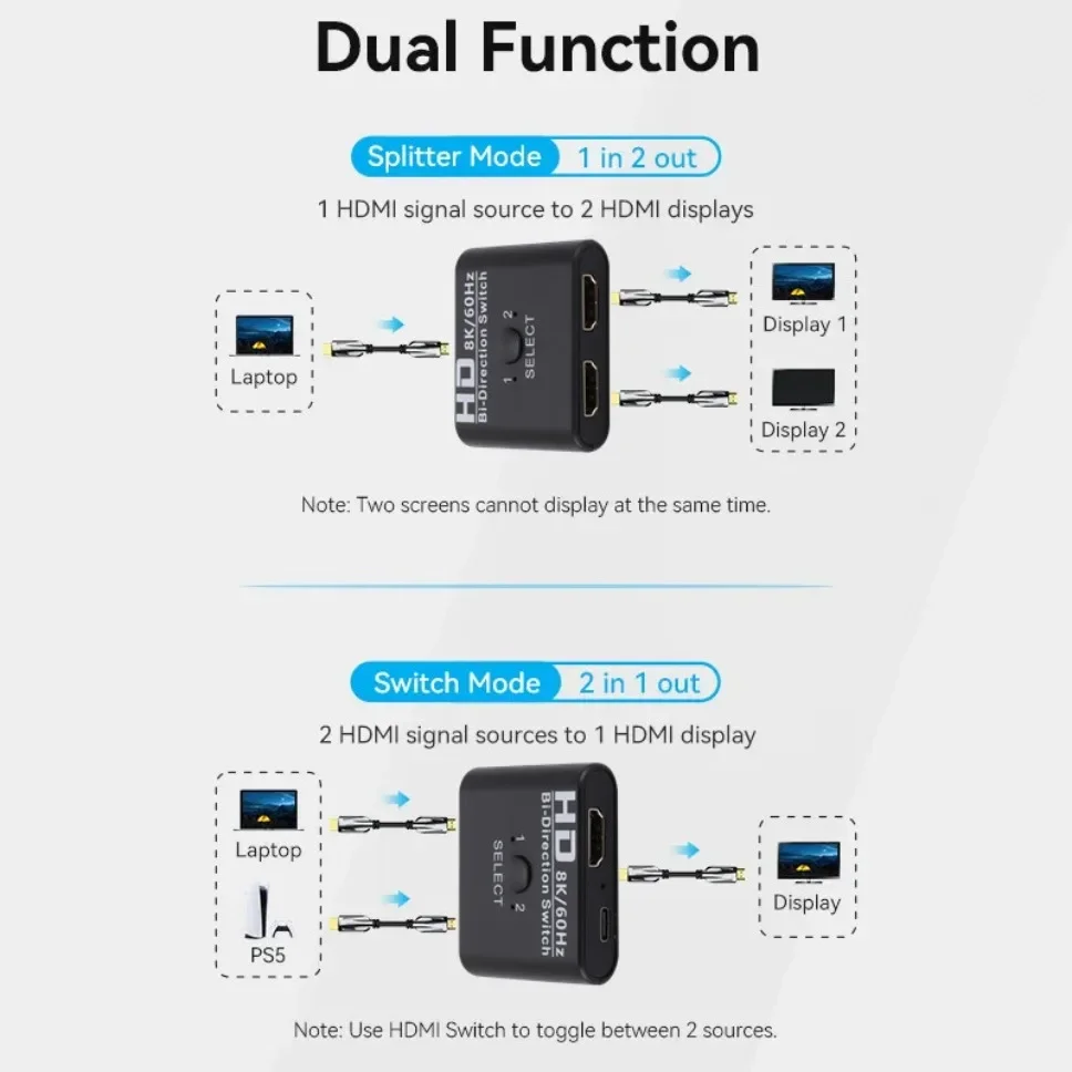 8k 60 гц hdmi-совместимый переключатель-сплиттер - Фотография_2