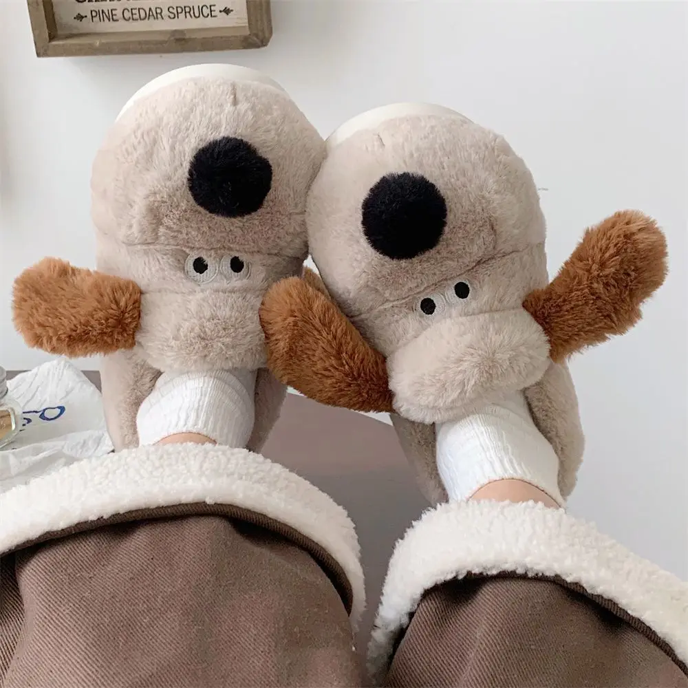 Женские пушистые теплые тапочки size36-45 hug с животными - Фотография_6