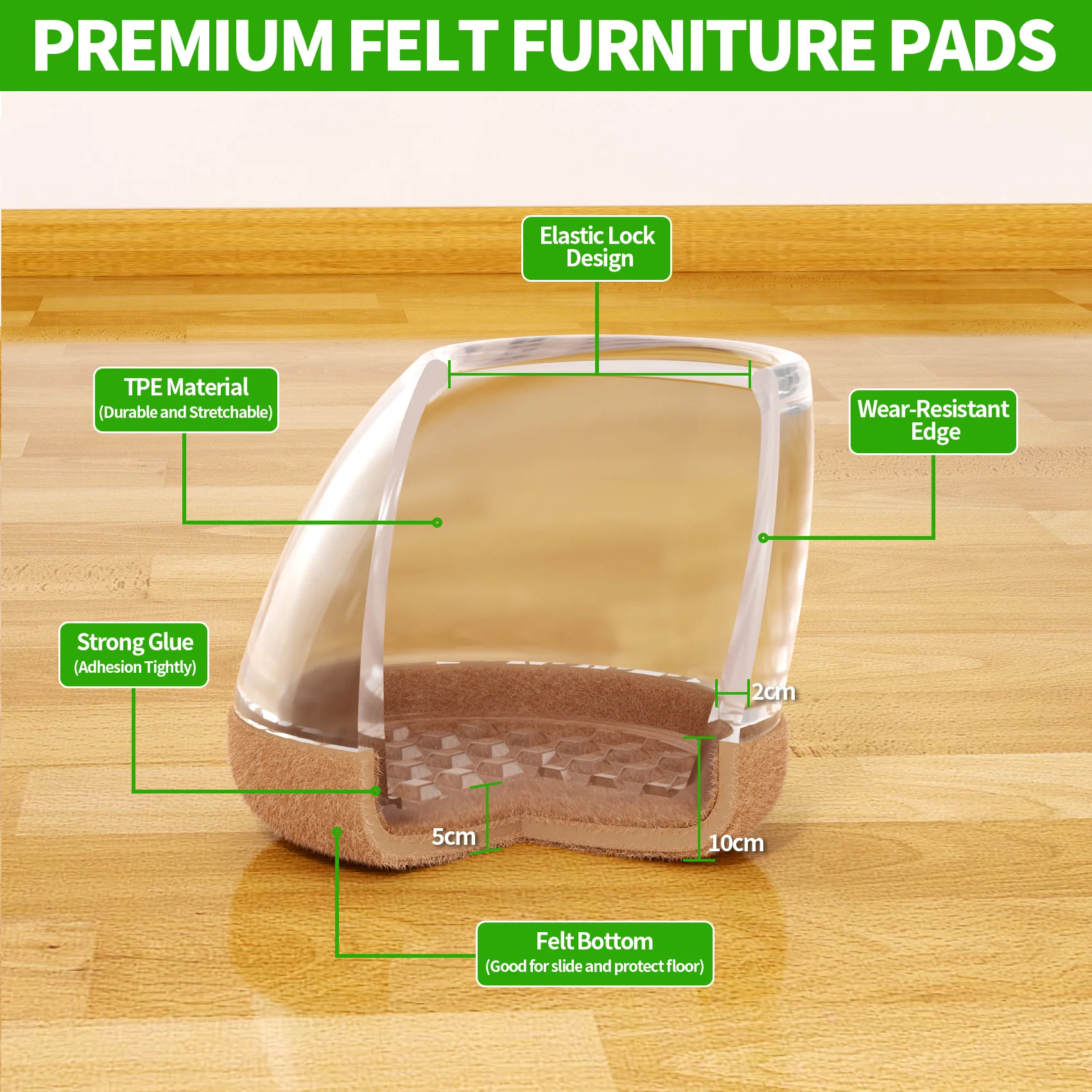 Защитные накладки на пол для ног стула - Фотография_2