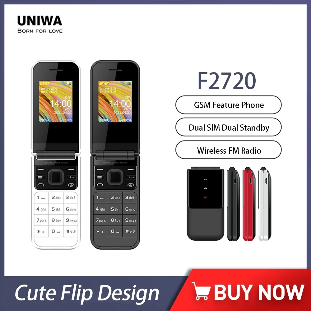 Телефон-раскладушка uniwa f2720