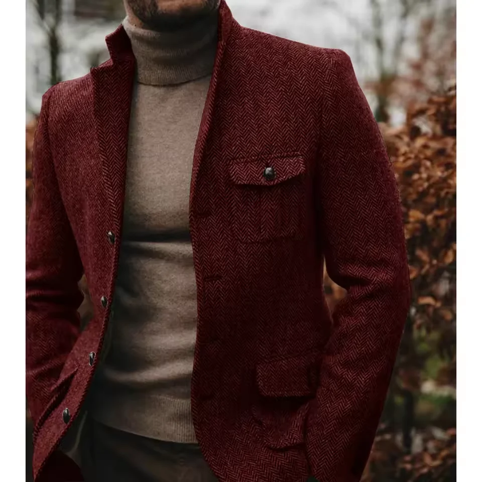 Мужской пиджак с узором «елочка» - Фотография_5