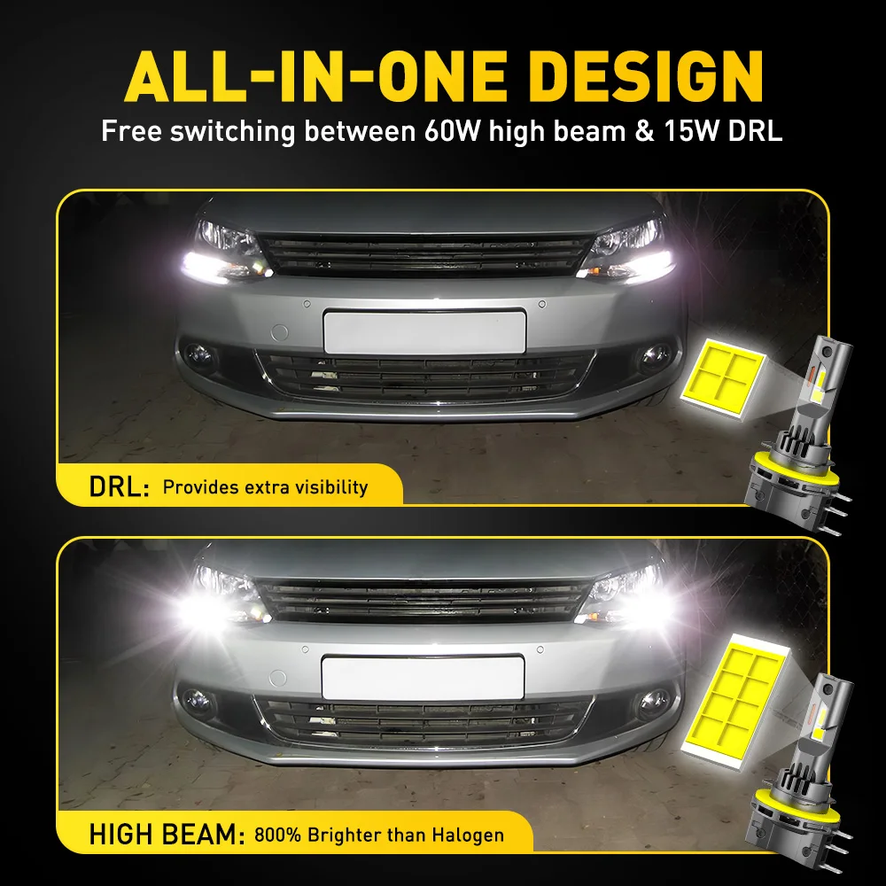 Auxito 30000lm h15 led headlight - Фотография_5