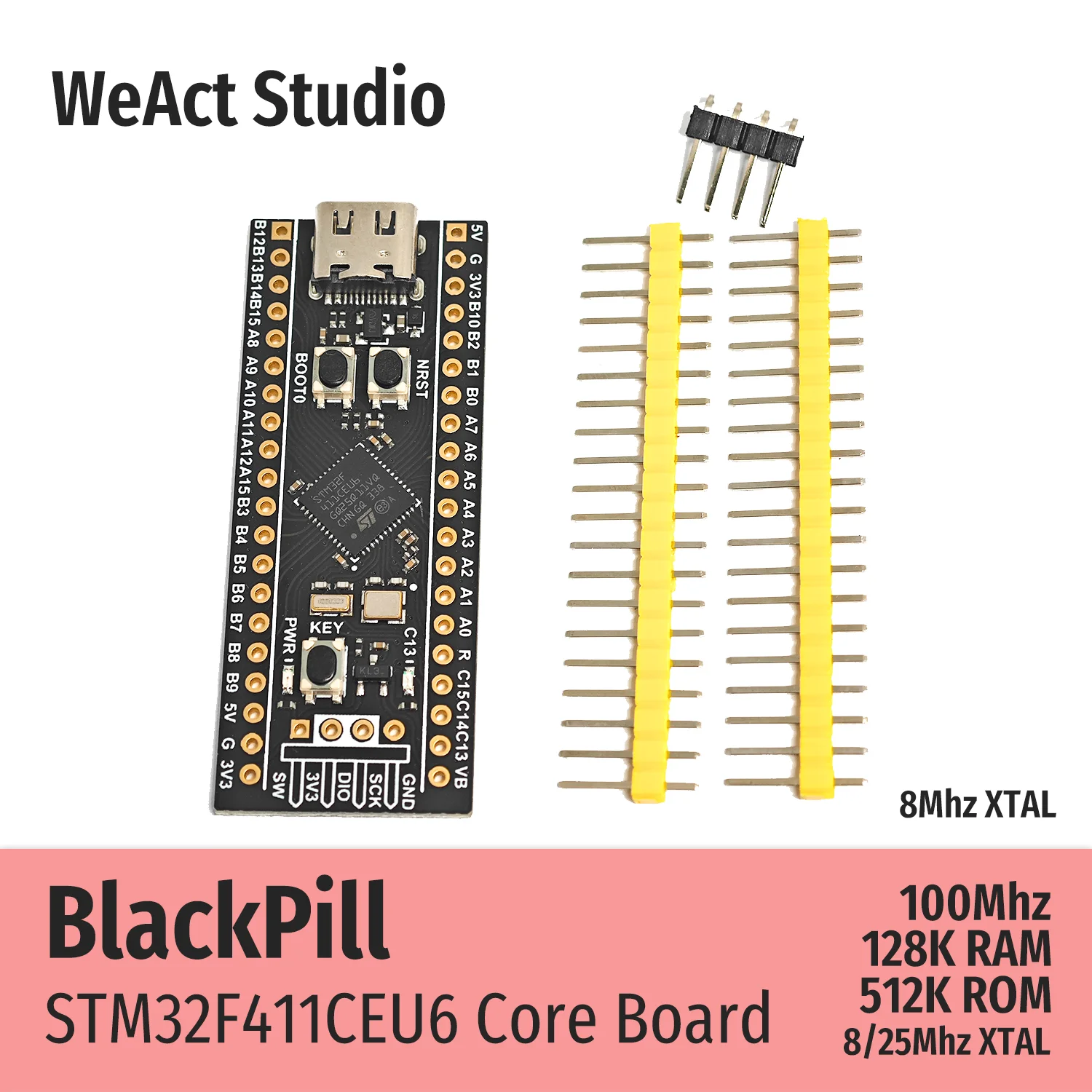 Weact blackpill stm32f411ceu6 stm32f411 - Фотография_2