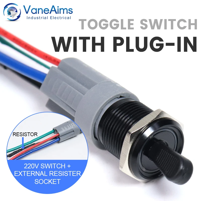 16 мм металлический тумблер водонепроницаемый - Фотография_4