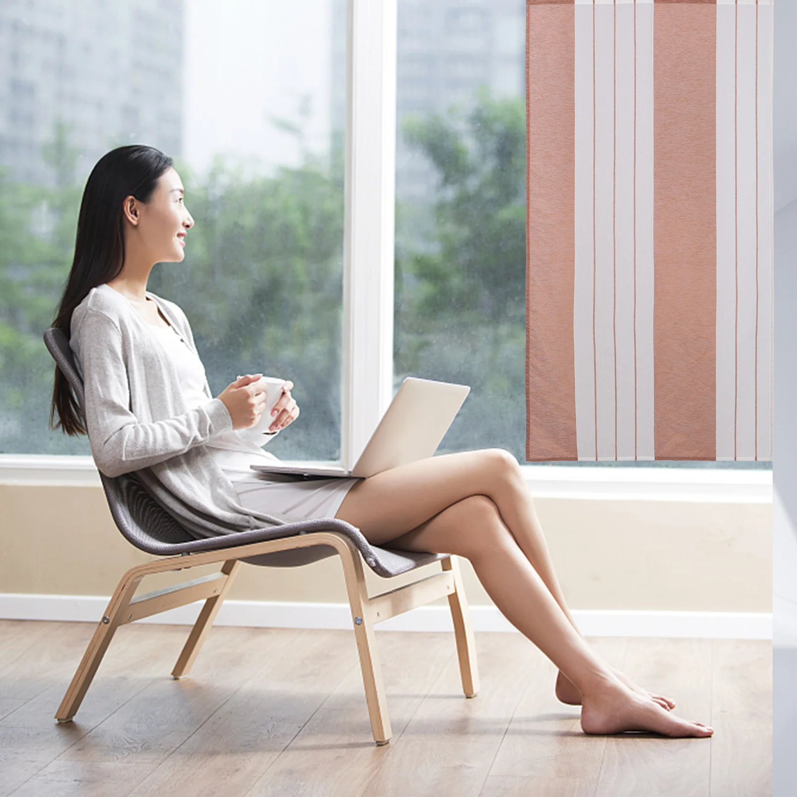 Прозрачное окно тюль легкие панели