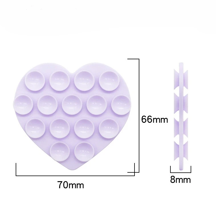 Двусторонняя силиконовая присоска в форме сердца - Фотография_6