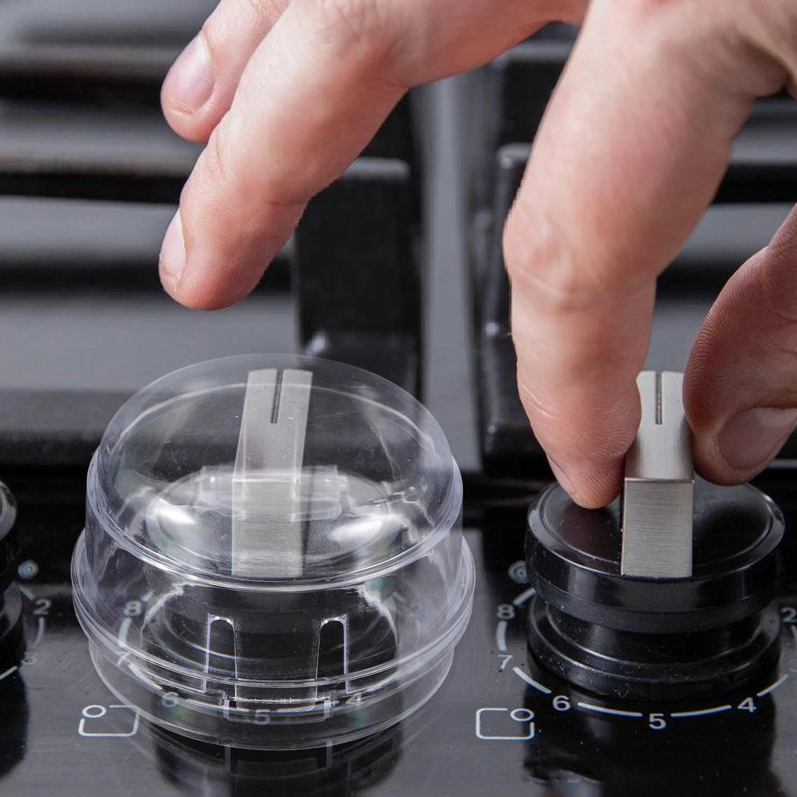 Черные чехлы для ручек газовой плиты - Фотография_3