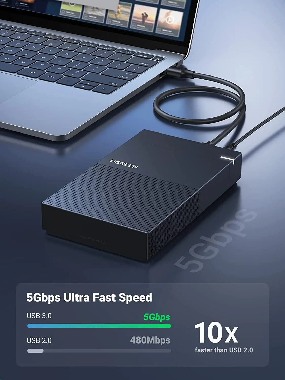 Корпус внешнего жесткого диска ugreen для 3 - Фотография_2