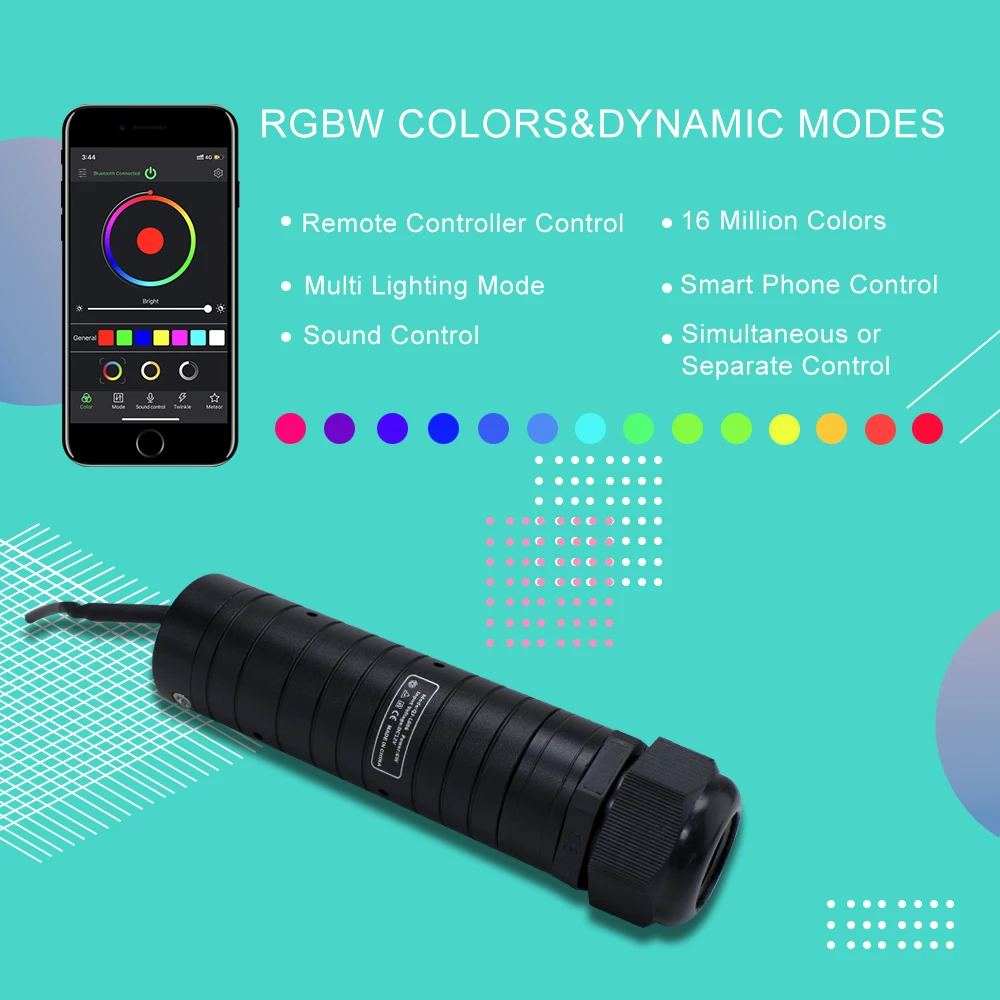Dc12v 6w rgbw starry sky волоконно-оптический - Фотография_3