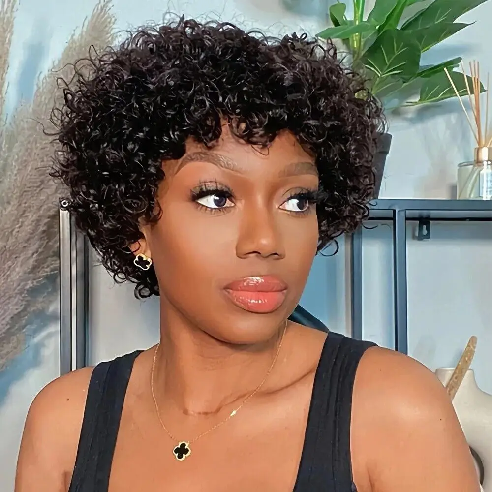 Короткий pixie afro kinky curly - Фотография_3