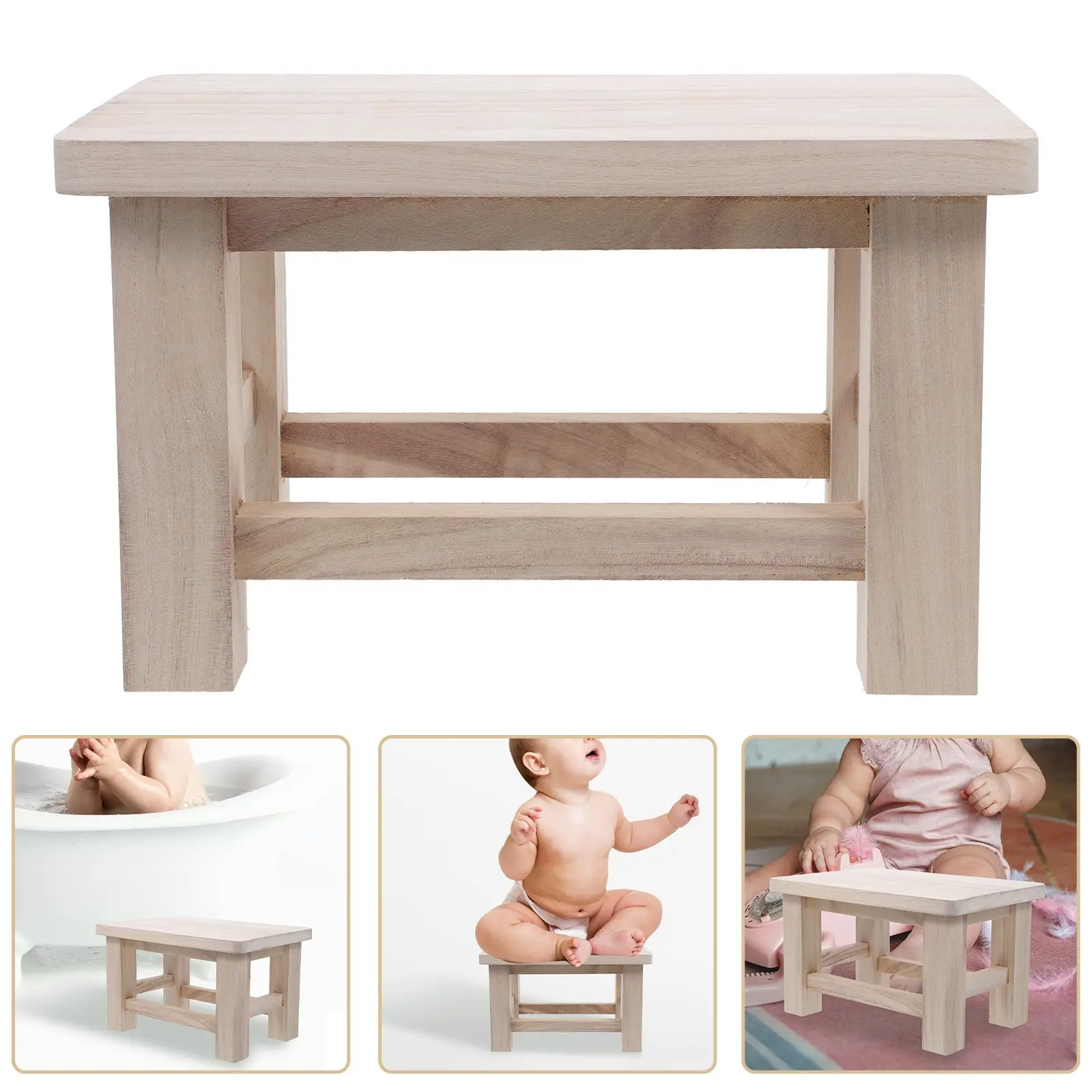 Детский табурет из цельного дерева - Фотография_4