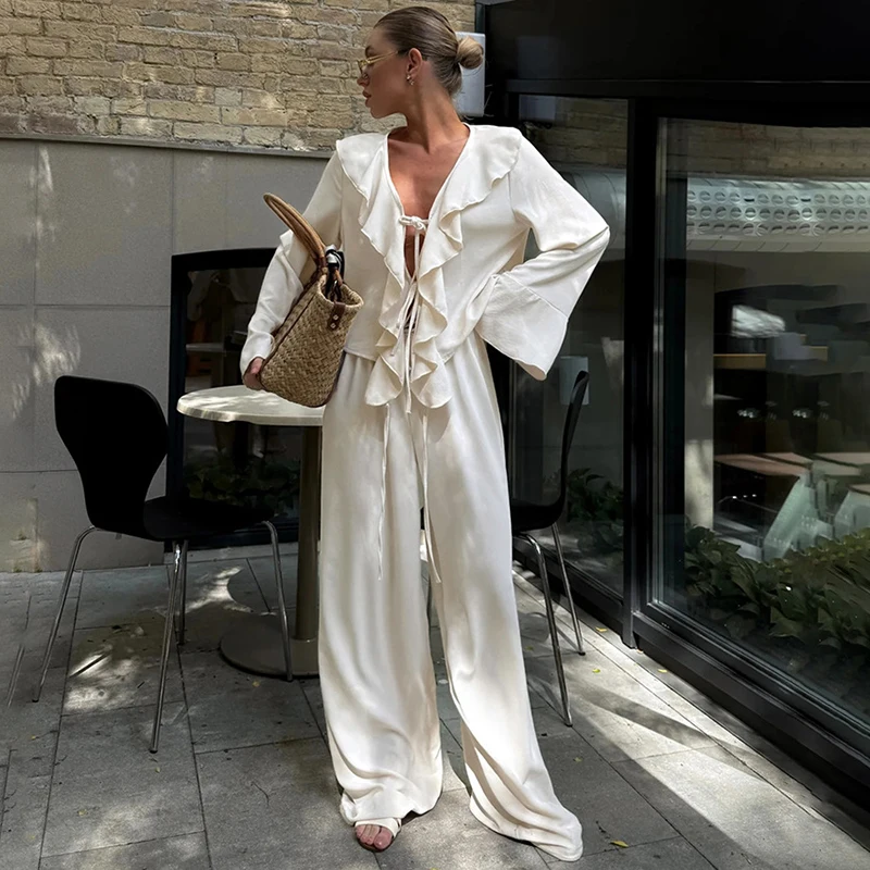 Tornova широкие брюки с рюшами