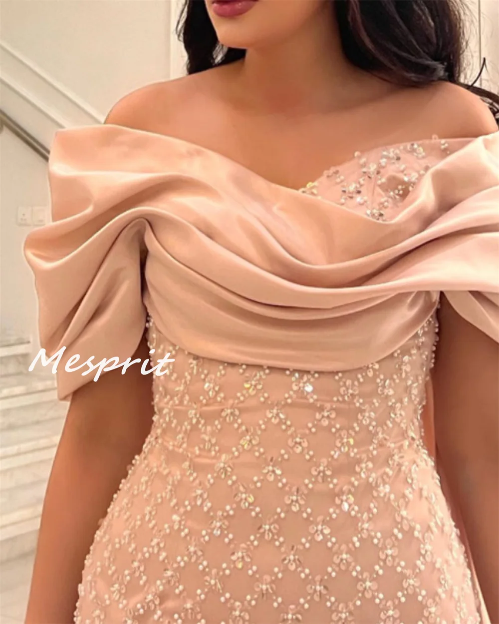 Изысканное вечернее платье jiayigong sparkle с открытыми плечами и кистью - Фотография_5
