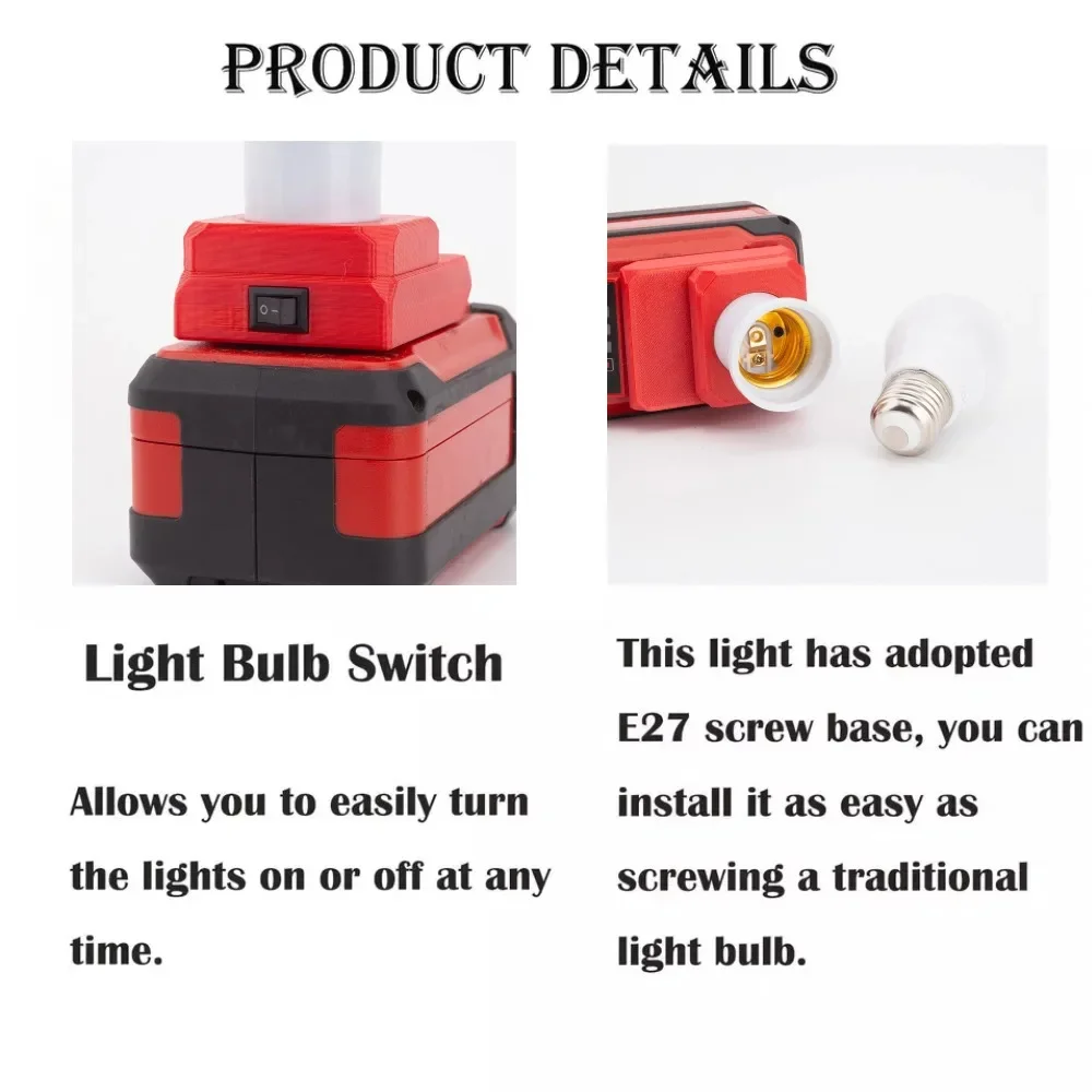 Портативный светодиодный рабочий фонарь для ozito 18 в x-change - Фотография_2