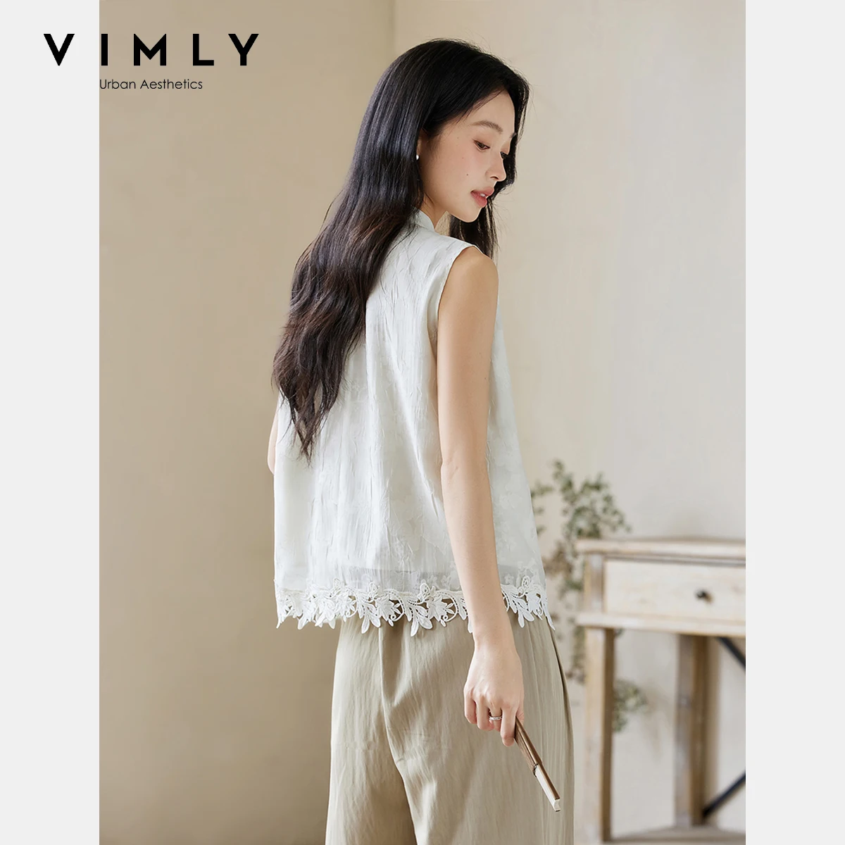 Vimly абрикосовая блузка с цветочным принтом - Фотография_4