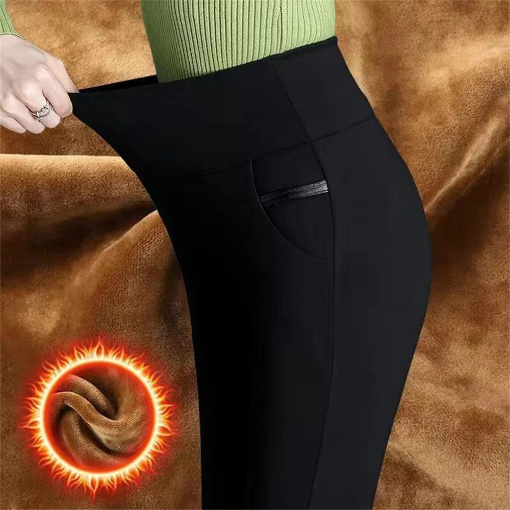 Брюки женские черные на флисе