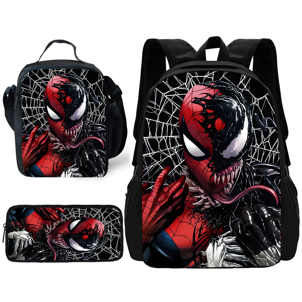 Детский популярный школьный рюкзак s-superheros venoms с сумками для обеда