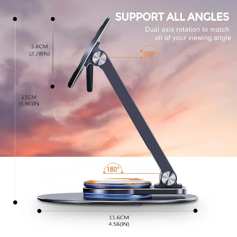 Магнитный настольный держатель для телефона для iphone samsung - Фотография_4