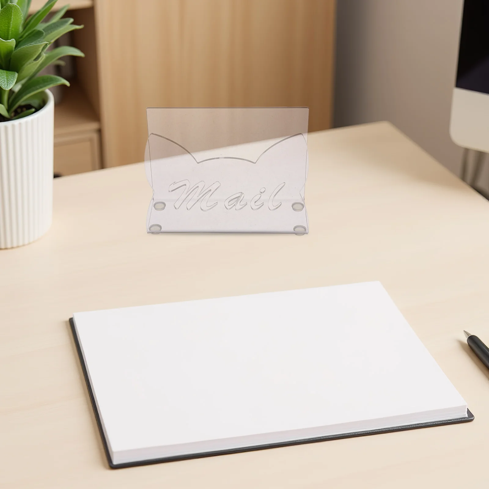 Прозрачный акриловый настольный органайзер для почты - Фотография_6