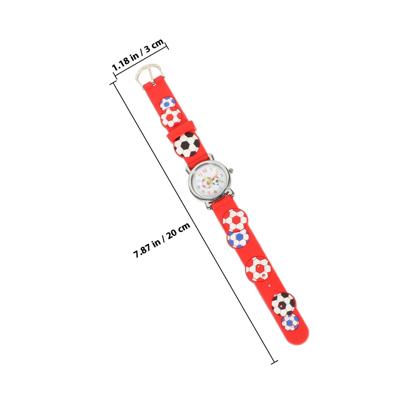 Прочные детские спортивные часы с мультяшным футбольным мячом - Фотография_5