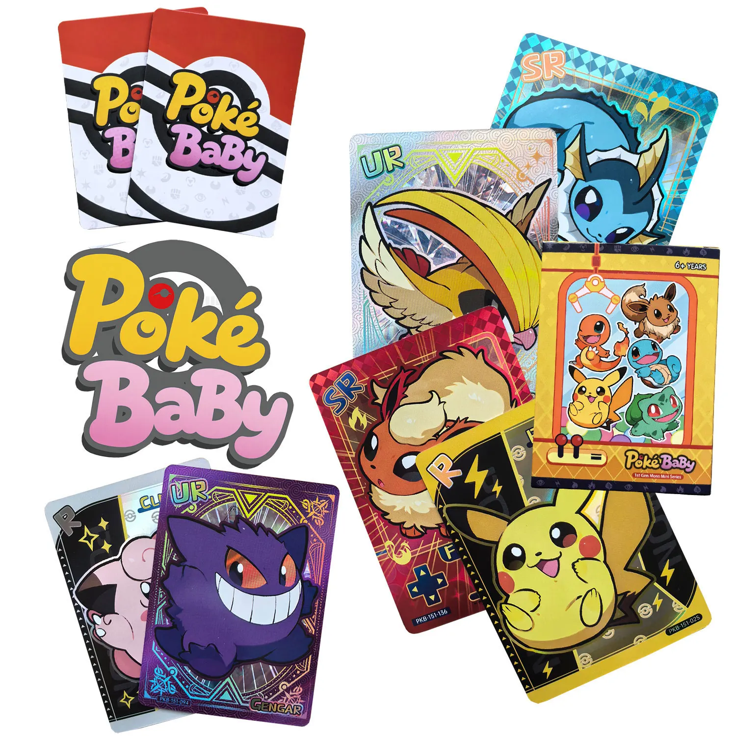 Голографические 59 шт. chibi pokebaby