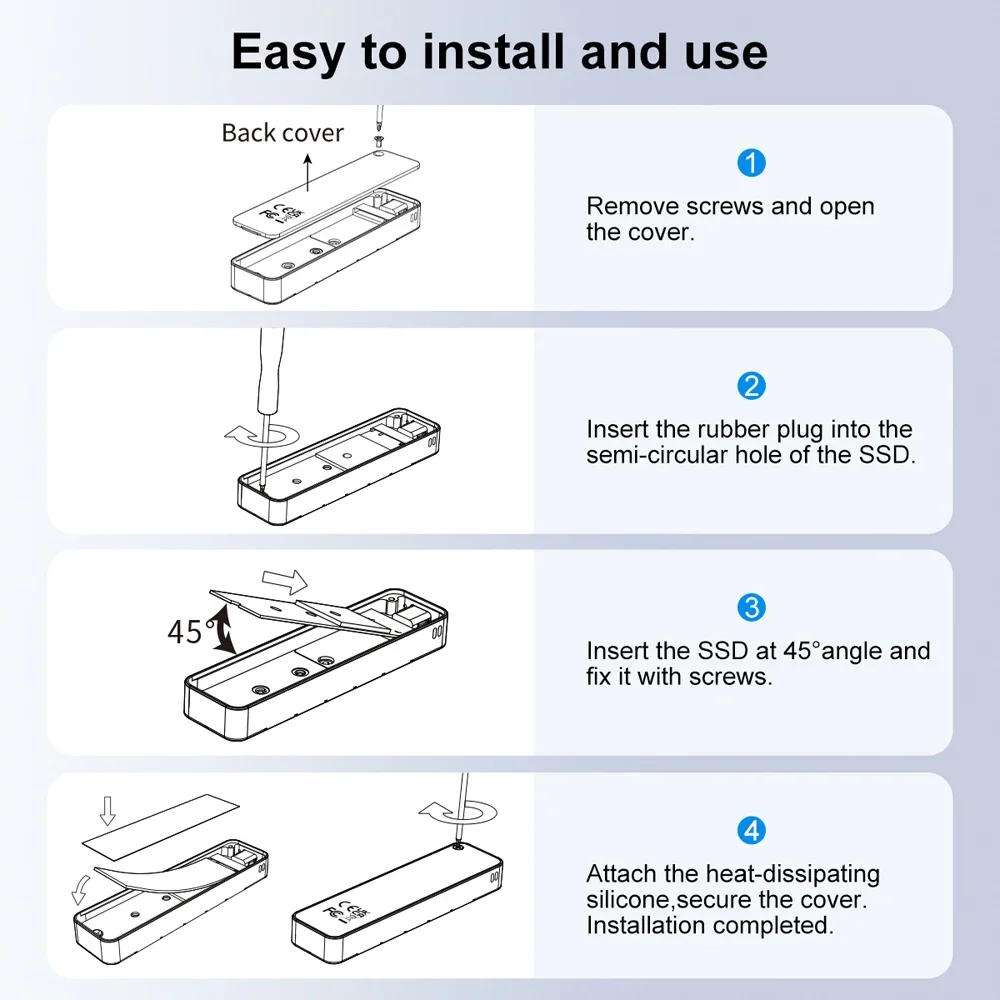 Корпус maiwo m.2 nvme ssd usb3 - Фотография_5