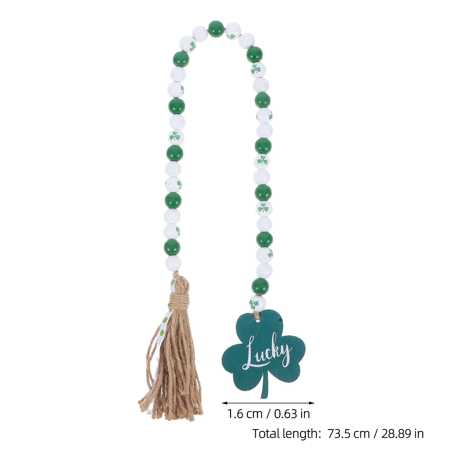 Деревянная гирлянда из бисера с кисточками - Фотография_2