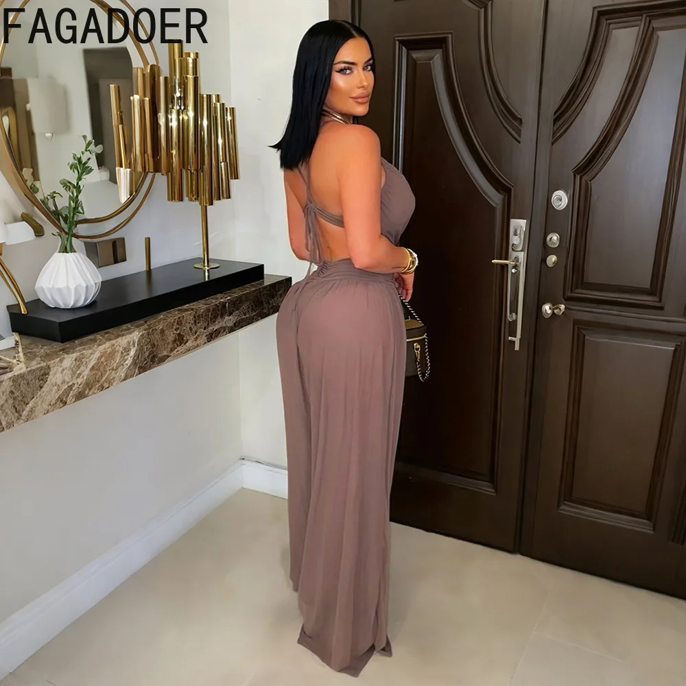 Fagadoer новые летние сексуальные облегающие комбинезоны с вырезами - Фотография_4