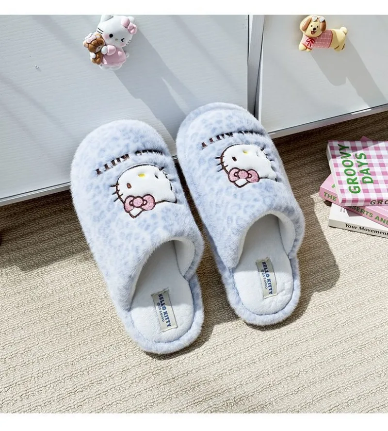 Теплые хлопковые тапочки hello kitty в стиле аниме kawaii sanrio - Фотография_6