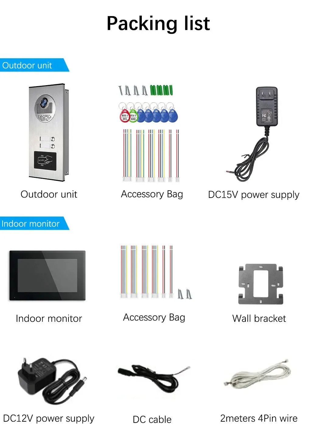 Anjielo 7-дюймовый 2/3/4/6/8/10/12-блоковый многоблочный дверной звонок - Фотография_6