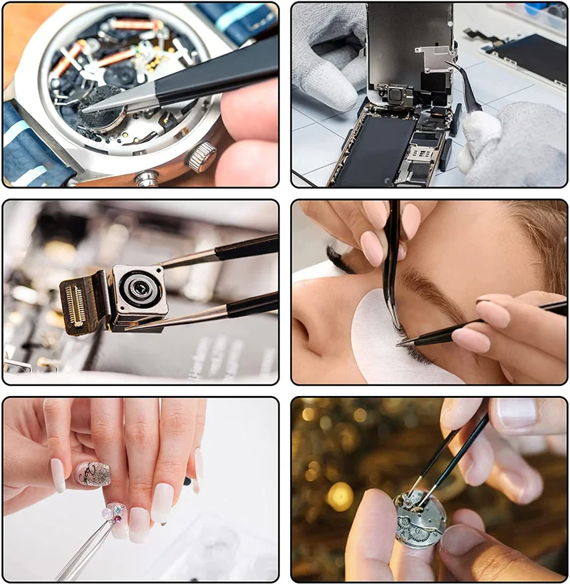 6pcs esd anti-static stainless - Фотография_3