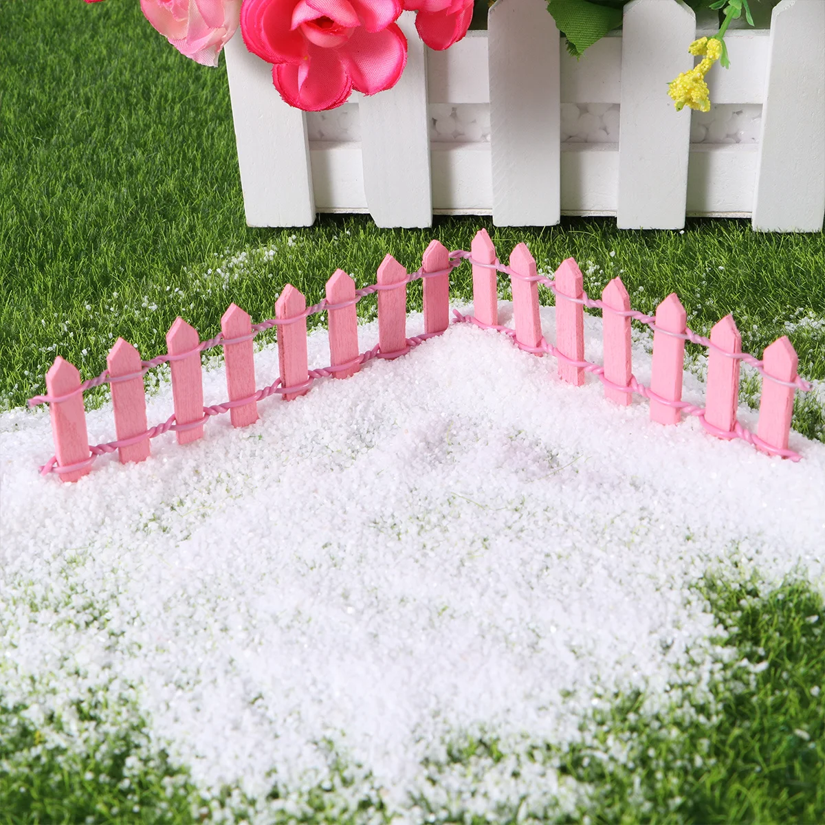 Мини-деревянный забор микропейзаж - Фотография_6