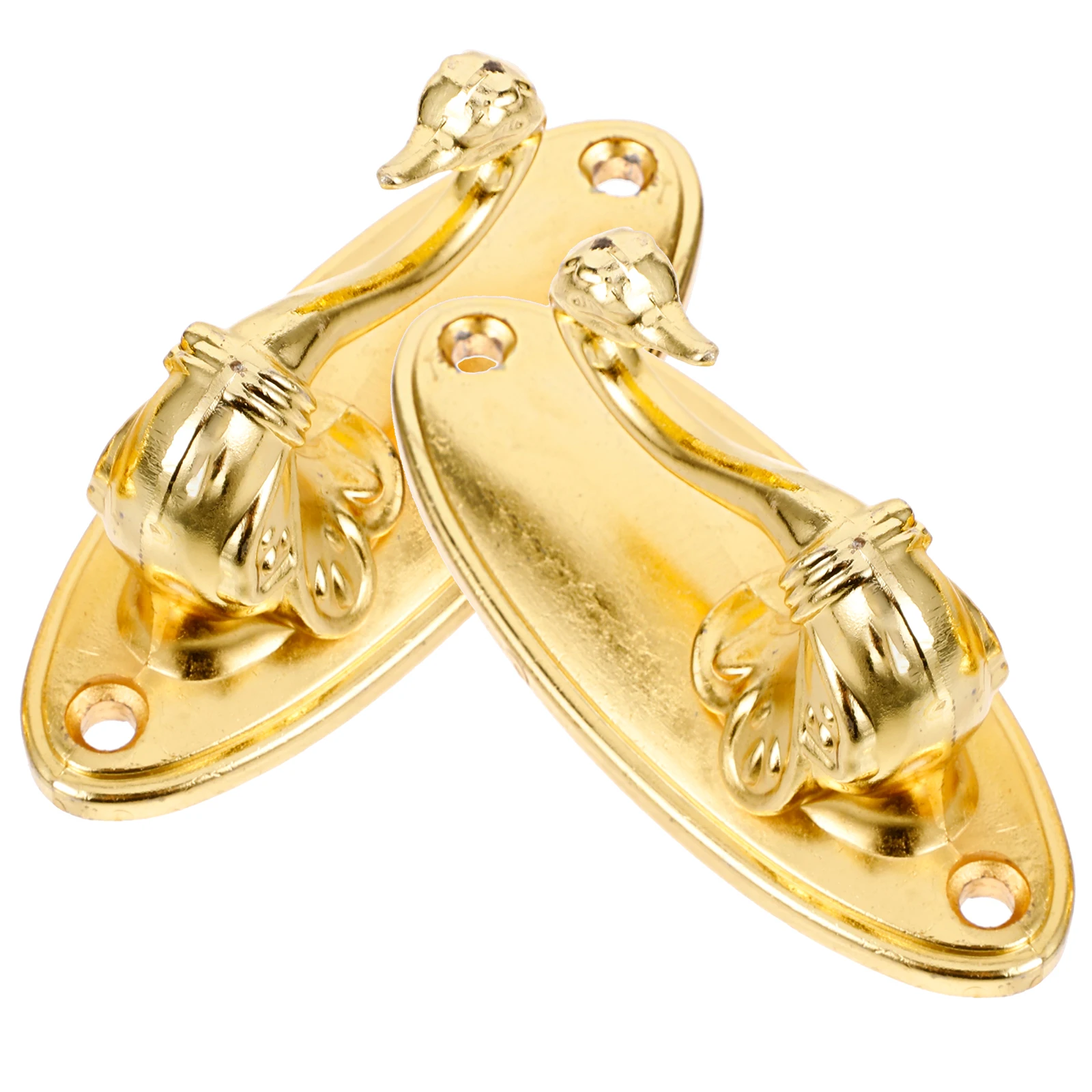 Пара элегантных золотых держателей для штор в лебедином стиле