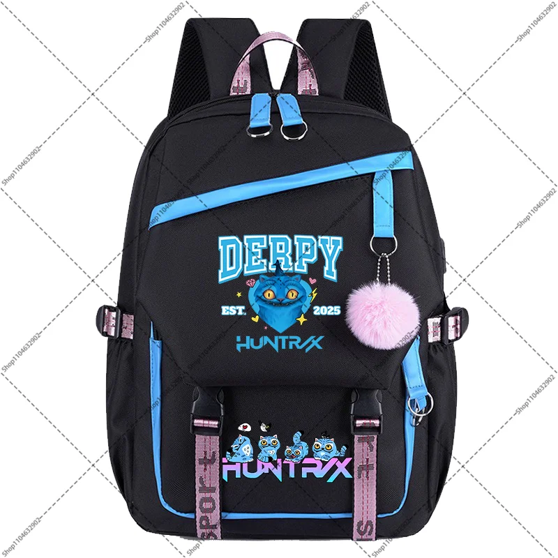 Kpop demon hunters школьный рюкзак с зарядкой через usb - Фотография_4