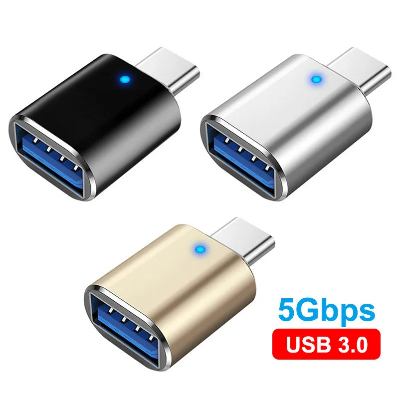 Адаптер usb 3.0 к типу c led otg