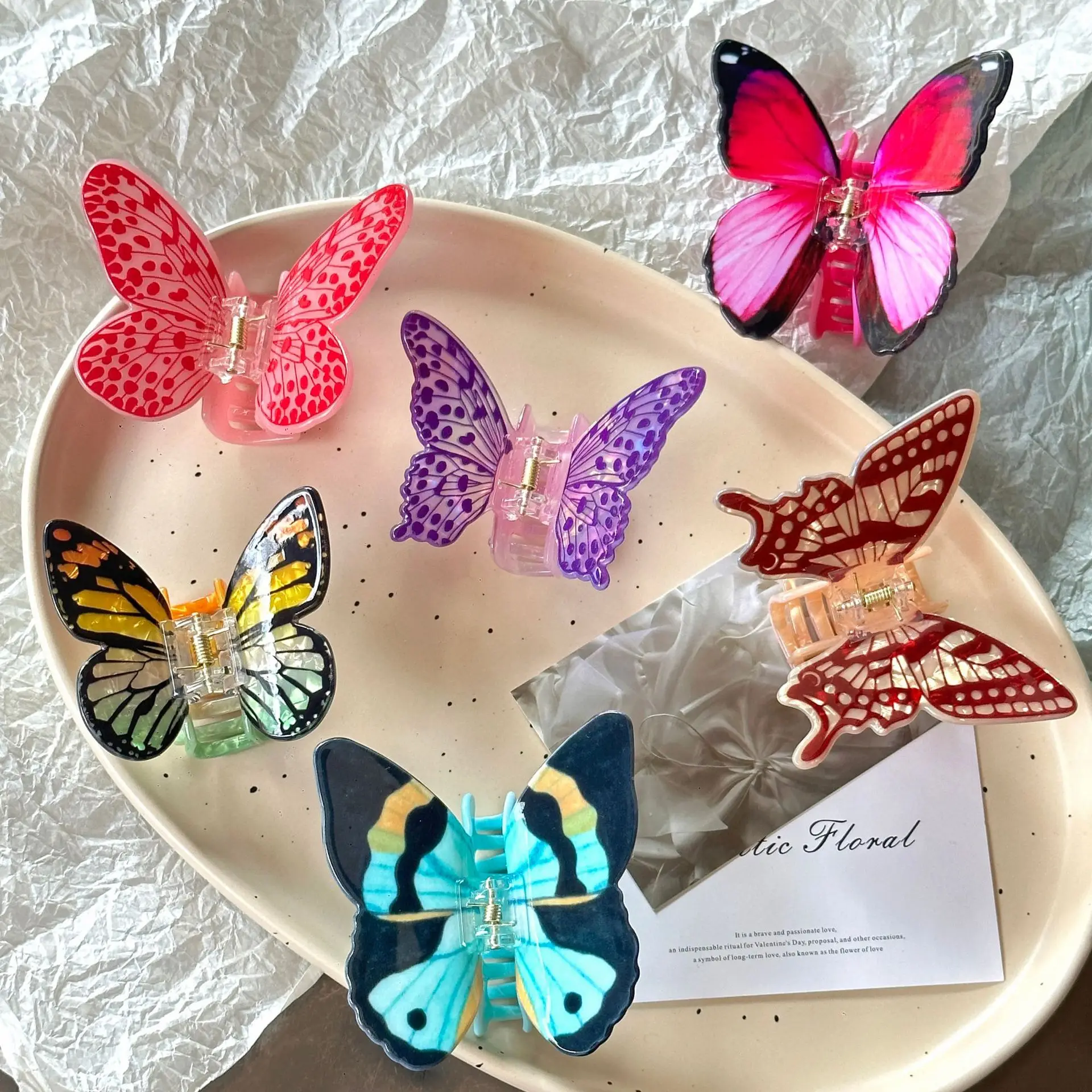 Года, акриловые заколки для волос с имитацией бабочки - Фотография_3