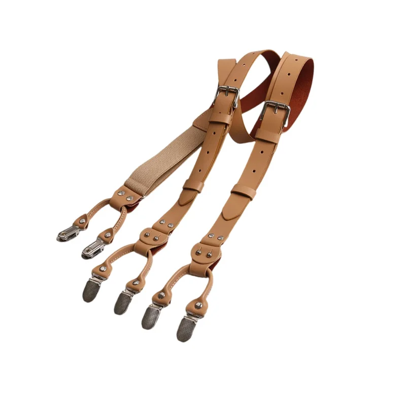 Эластичные кожаные мужские подтяжки 2 - Фотография_4