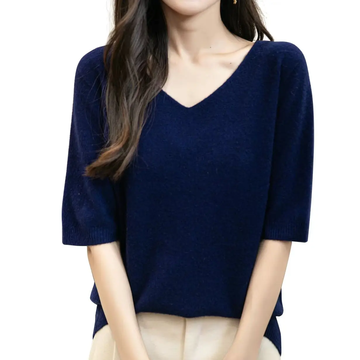 Женские топы с v-образным вырезом - Фотография_5