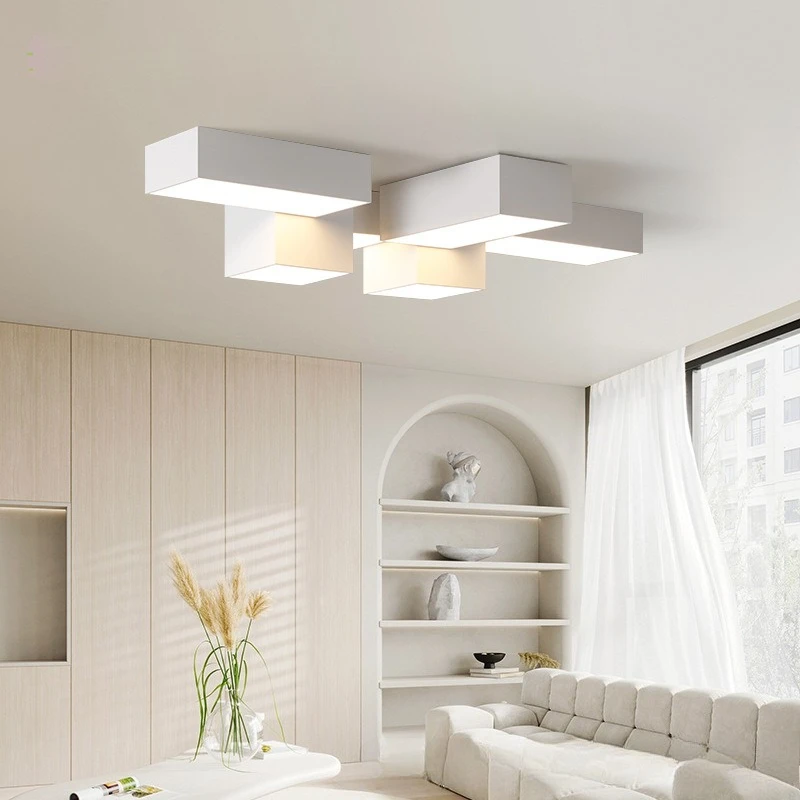 Геометрический квадратный светильник для гостиной - Фотография_2