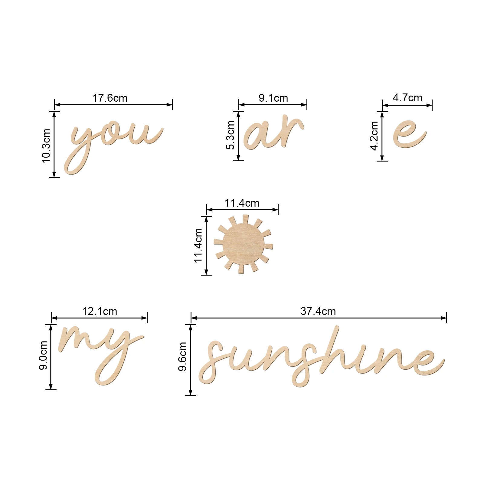 Деревянная вывеска you are my sunshine - Фотография_3