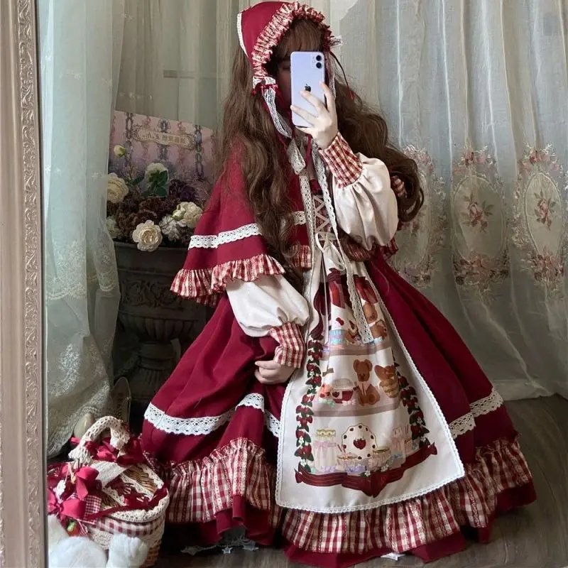Красная шапочка юбка лолита полный