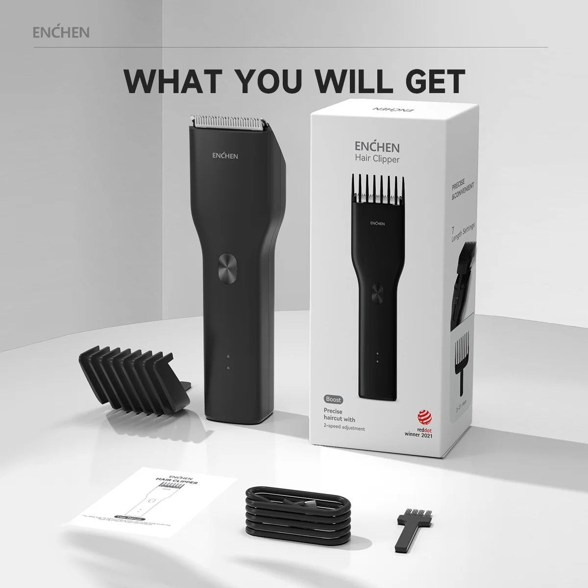 Enchen boost-b триммер для волос для мужчин и детей - Фотография_6