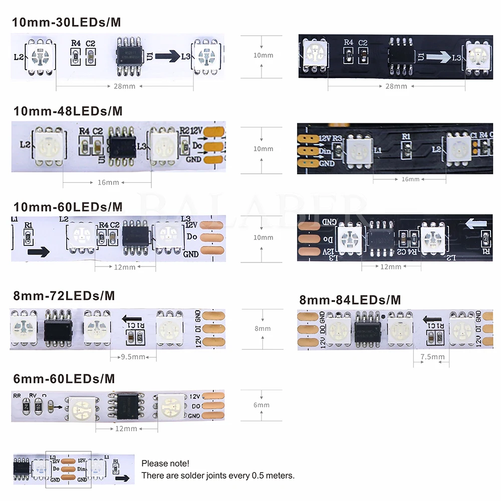 Ws2811 светодиодная лента magic color rgb smd5050 - Фотография_2