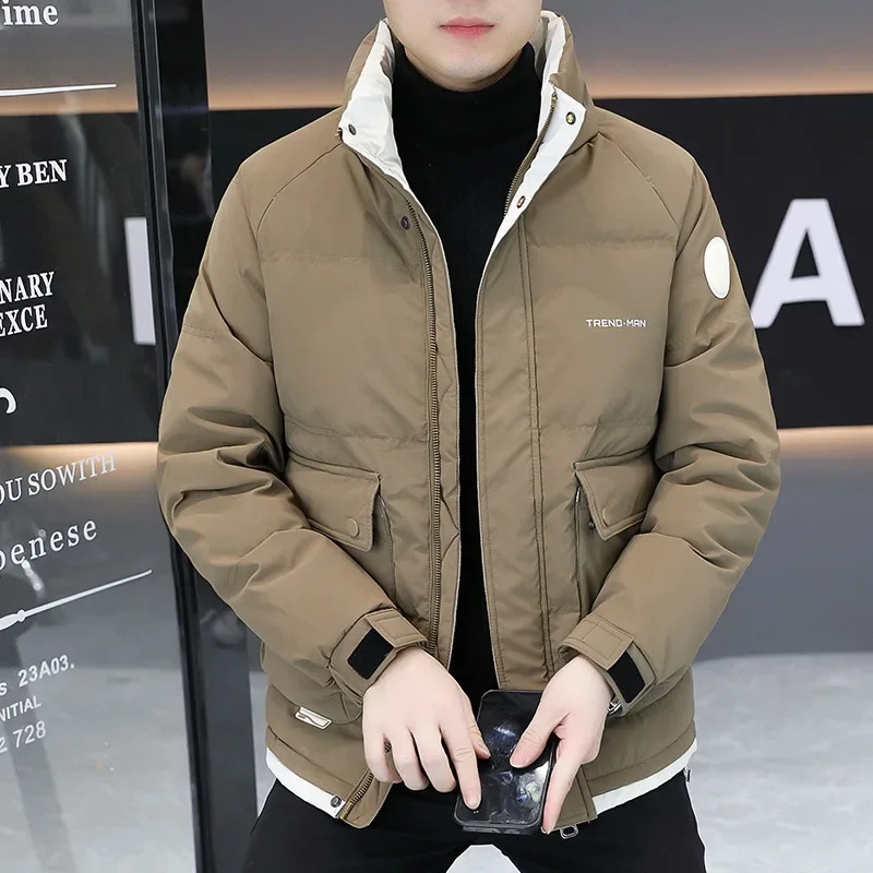 Пуховик winner, мужское теплое белое пальто на утином пуху - Фотография_3