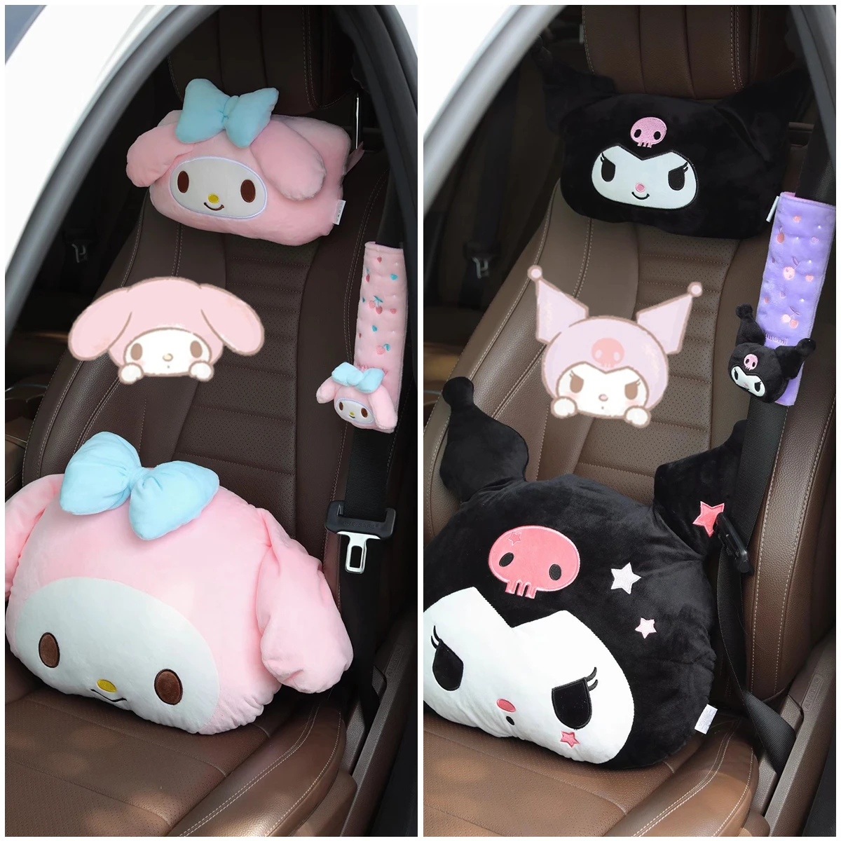 Sanrio cute kuromi автомобильный подголовник