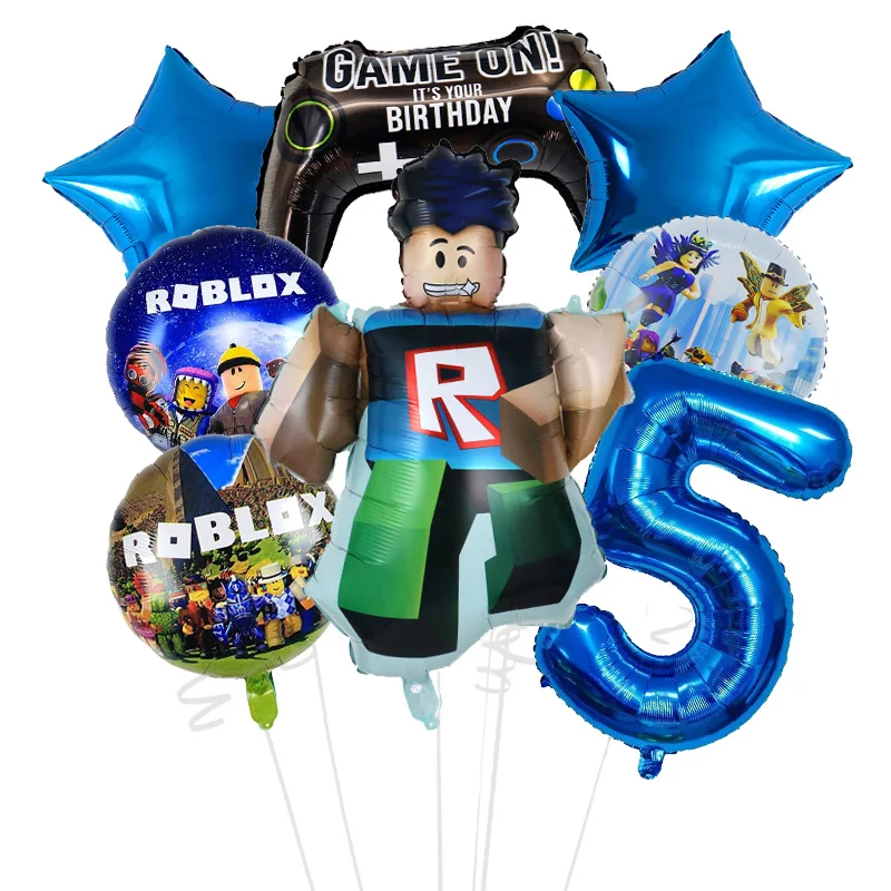 Набор воздушных шаров с героями мультфильмов roblox для мальчиков - Фотография_5