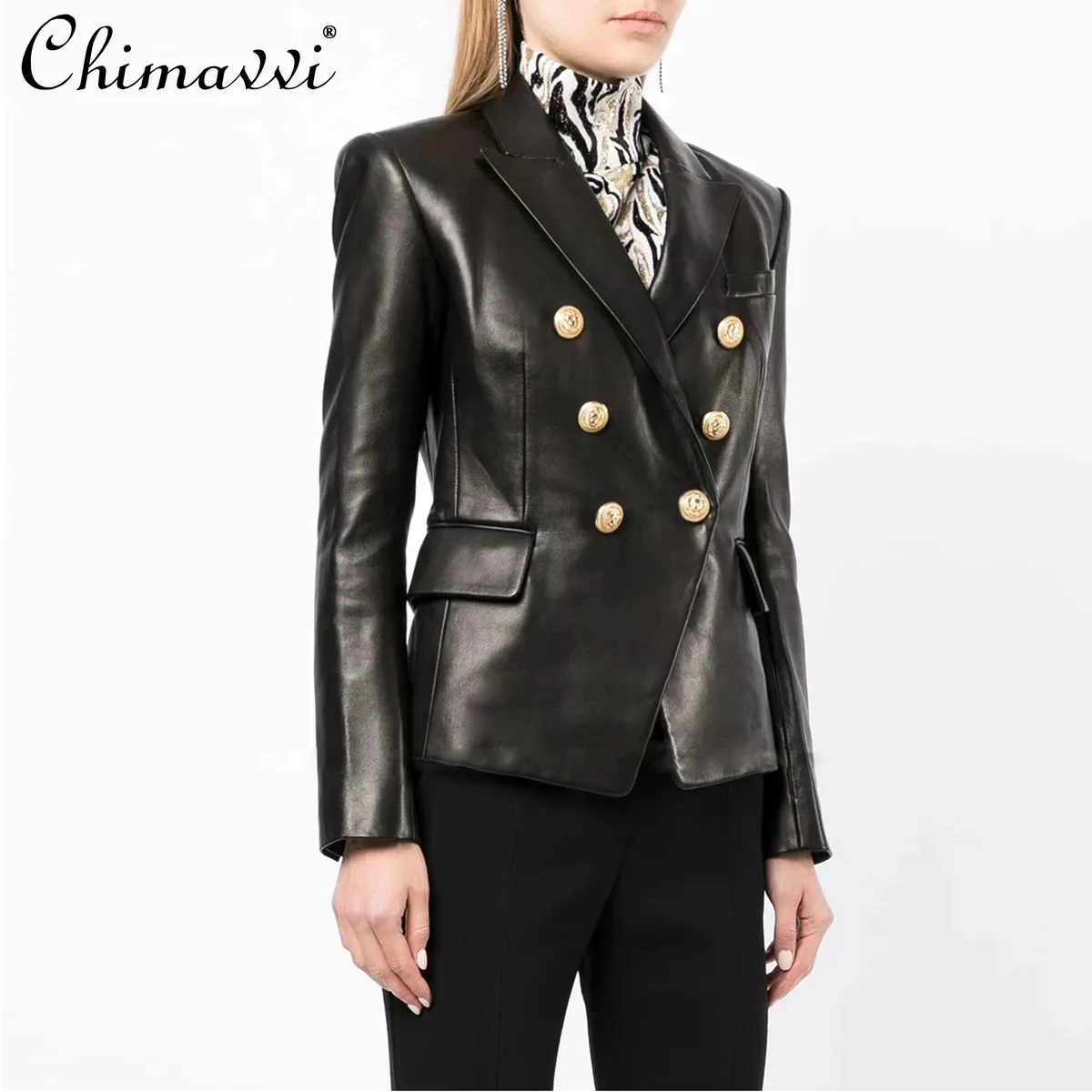 Новый элитный модный приталенный пиджак с длинными рукавами - Фотография_2