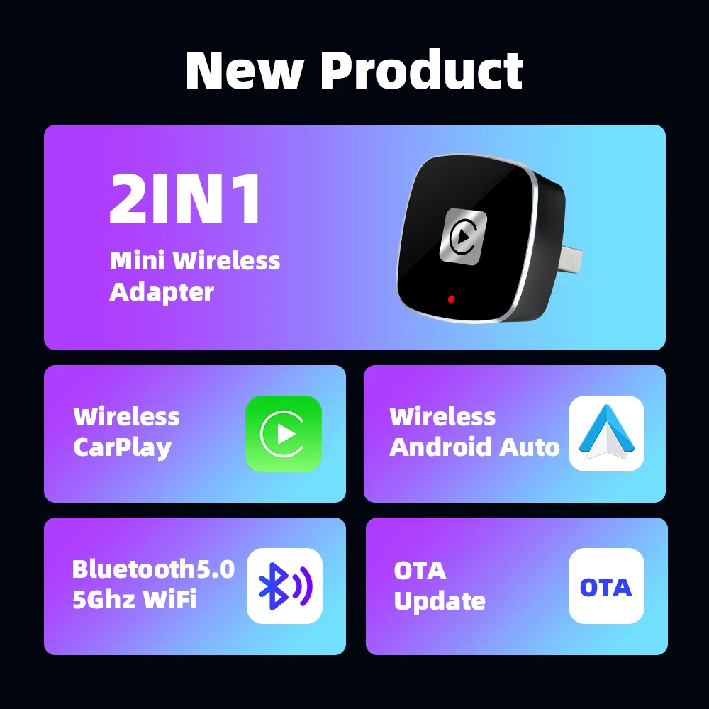 Беспроводной адаптер 2 в 1 carplay - Фотография_2